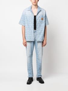 Versace Versace Allover straight jeans - Blauw