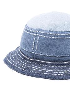 Barrie Vissershoed met contrasterend stiksel - Blauw