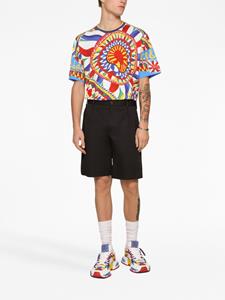 dolce&gabbana Dolce & Gabbana Shorts met logoplakkaat - Zwart
