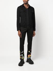 philippplein Philipp Plein Chino met verfspatten - Zwart