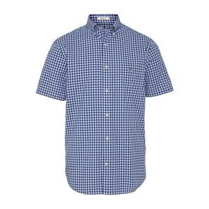 Gant Kurzarmhemd "REG POPLIN GINGHAM SS SHIRT", mit einer kleinen Logostickerei auf der Brusttasche