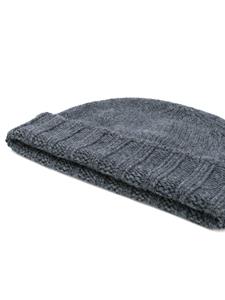 Drumohr ribbed hem beanie - Grijs