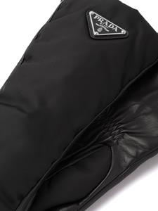 Prada Handschoenen met logo - Zwart