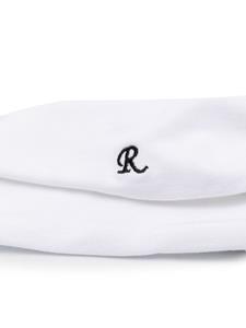 rafsimons Raf Simons Col met geborduurd logo - Wit