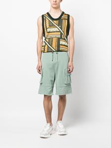Balmain Bermuda shorts met logo-reliëf - Groen