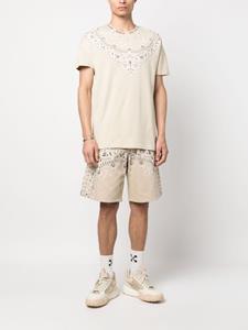 philippplein Philipp Plein Shorts met bandanaprint - Beige