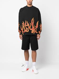 Off-White Shorts met logopatch - Zwart