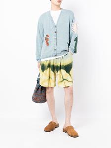 storymfg. STORY mfg. Bermuda shorts met tie-dye print - Geel