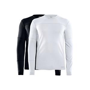 Craft Core 2-Pack Baselayer thermoshirt lange mouwen zwart/wit heren, XXL