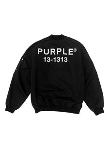purplebrand Purple Brand Bomberjack met logoprint - Zwart