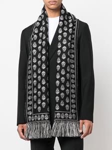 Sjaal met franje - Zwart