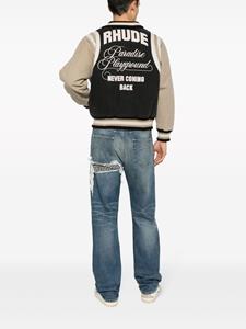 RHUDE Bomberjack met geborduurd logo - Zwart