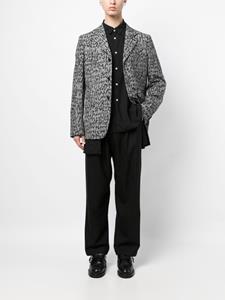 Comme Des Garçons Homme Plus Blazer met abstracte print - Zwart