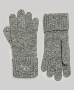 Superdry Vrouwen Geribde Gebreide Handschoenen Grijs
