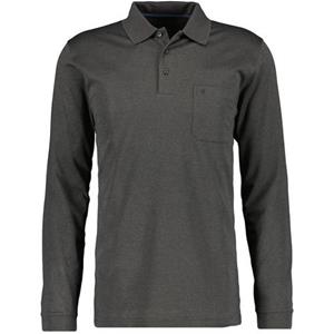 RAGMAN Langarm-Poloshirt Polo softknit carbon fish