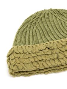 Moncler Geribbelde muts - Groen
