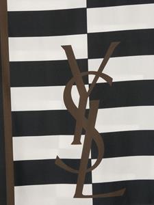 Saint Laurent Sjaal met logoprint - Wit
