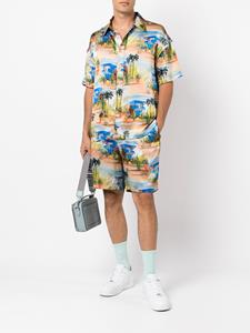 lesbenjamins Les Benjamins Shorts met tropische print - Oranje
