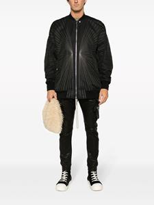 Rick Owens Gewatteerd bomberjack - Zwart