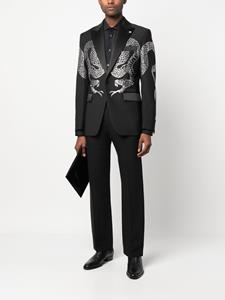 philippplein Philipp Plein Blazer verfraaid met kristallen - Zwart