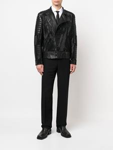 philippplein Philipp Plein Leren bikerjack - Zwart