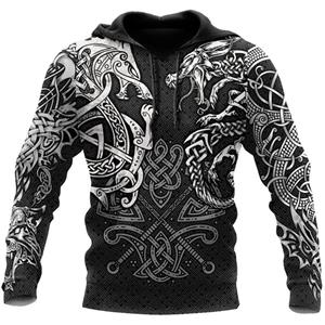 ETST 07 Stedelijke trend cosplaystijl herenhoodie lente en herfst hoogwaardige verfijnde patronen Viking Myth Totem 3D-print sweatshirt 4XL