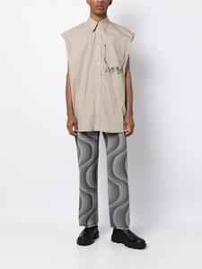 JORDANLUCA Plooibroek met geometrisch patroon - Blauw