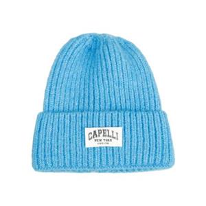 Capelli New York Strickmütze, Breiter Umschalg, Logo vorn