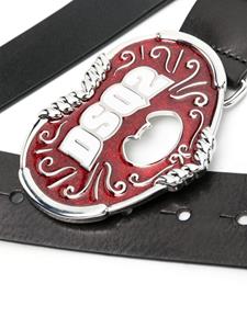 DSQUARED2 Riem met logoplakkaat - Zwart