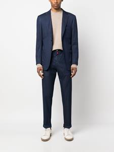 Kiton Blazer met enkele rij knopen - Blauw