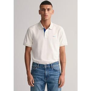 Gant Poloshirt REG CONTRAST PIQUE SS RUGGER met contrastkleurige inzetten