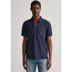 Gant Poloshirt REG CONTRAST PIQUE SS RUGGER met contrastkleurige inzetten