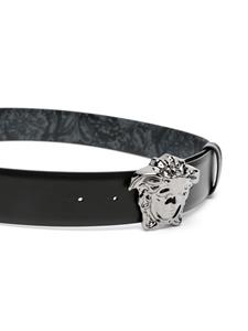 Versace La Medusa omkeerbare leren riem - Zwart