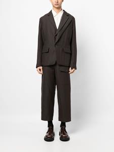 umawang Uma Wang Blazer met enkele rij knopen - Bruin