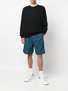 Versace Shorts met elastische taille - Blauw