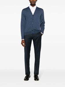 Canali drawstring-waist wool trousers - Blauw