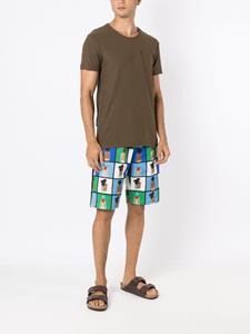 amirslama Amir Slama Bermuda shorts met print - Blauw