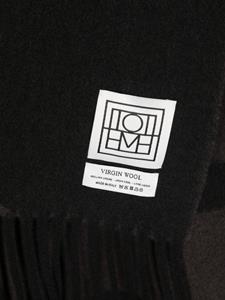 TOTEME Wollen sjaal met monogram jacquard - Zwart
