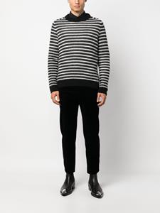 Balmain Suède cropped broek met toelopende pijpen - Zwart