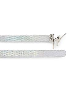 giuseppezanotti Giuseppe Zanotti Riem met logo-gesp - Zilver