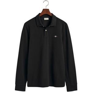 Gant Poloshirt "REG SHIELD LS PIQUE RUGGER", mit Logotickerei auf der Brust