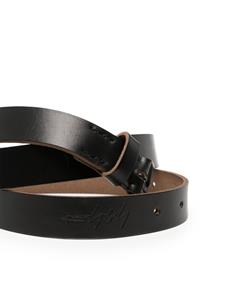 yohjiyamamoto Yohji Yamamoto Riem met logo-reliëf - Zwart