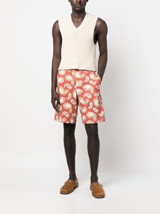 Jacquemus Shorts met paisley print - Rood