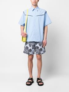 MSGM Bermuda shorts met print - Blauw
