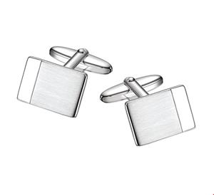 quickjewelshuiscollectiezilver manchetknopen poli/mat zilver wit 1017653