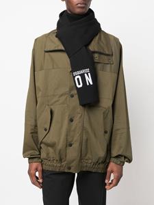 DSQUARED2 Sjaal met logoprint - Zwart