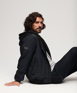 Superdry Mannen Military MA1-jas met Capuchon Donkergrijs