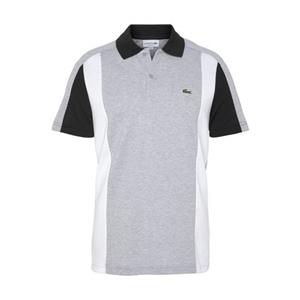 Heren Lacoste Regular Fit Colourblock Poloshirt in Grijs