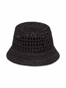 Prada Raffia vissershoed - Zwart