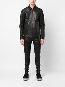 rickowens Rick Owens Leren shirtjack - Zwart